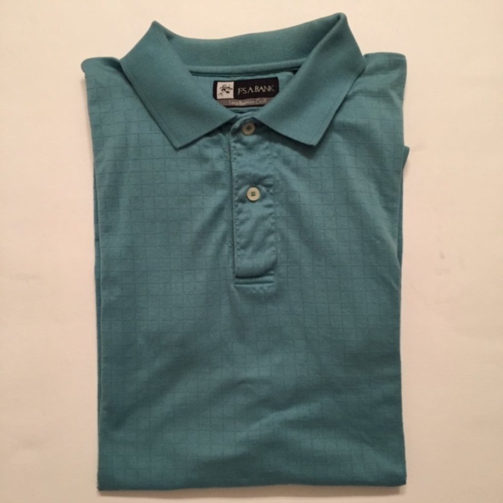 Jos. A. Bank Teal Green Leadbetter Golf Shirt